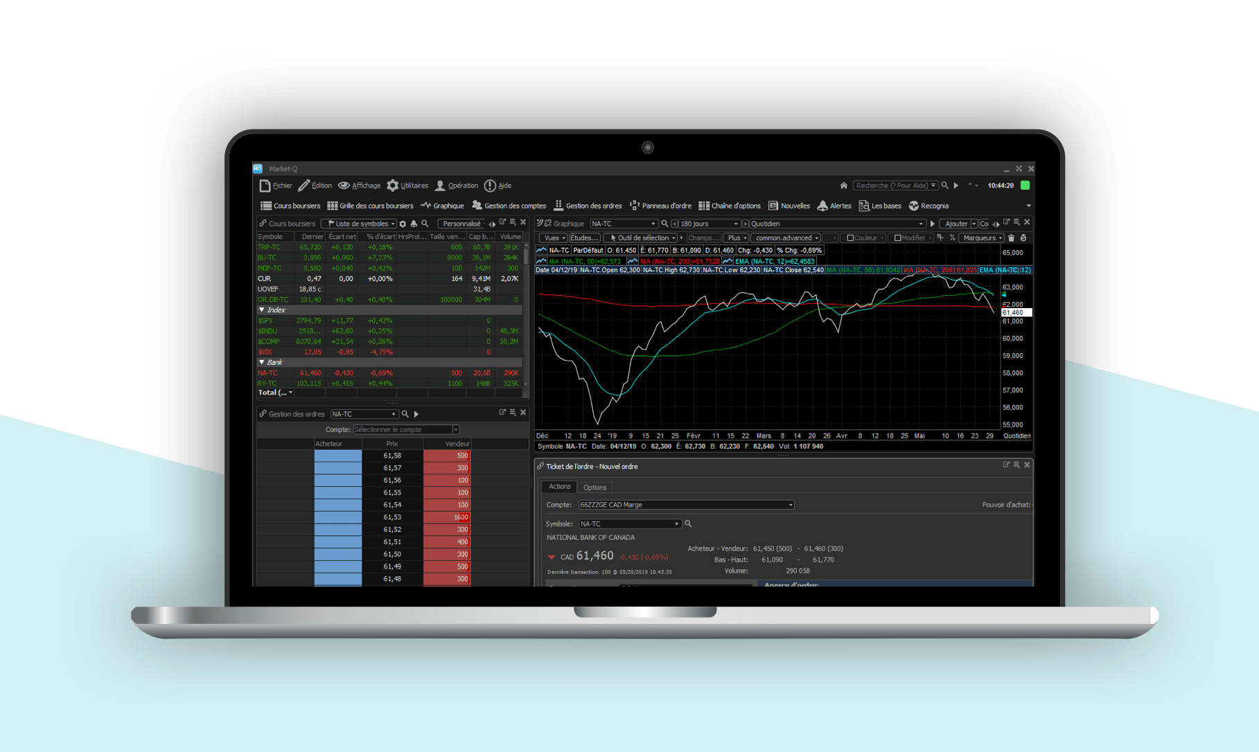 Market Q Support tools for financial investment NBDB